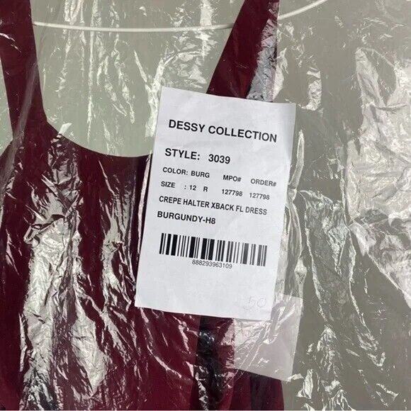 Dessy Collection Burgundy Wedding Dress - Picture 6 of 14